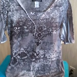 Appropriate Behavior Gray Brown Design LargeTop